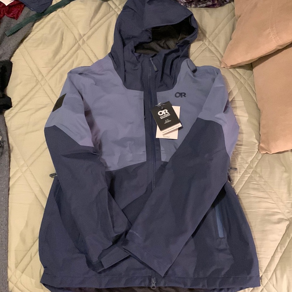 Outdoor Research Skytour Ascentshell lightweight Jacket. Blue nimbus, size M